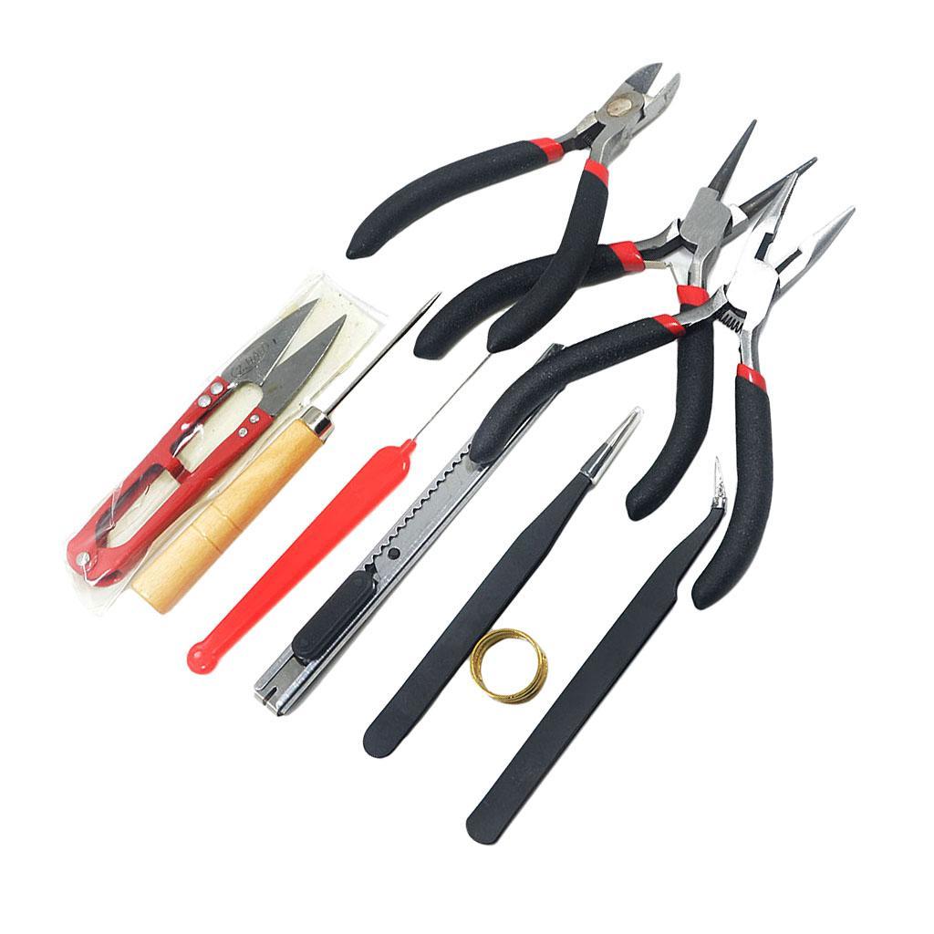 11 Pieces/set Jewelry Making Tools Kit Hand Tools Pliers for Beading Crafting with Case