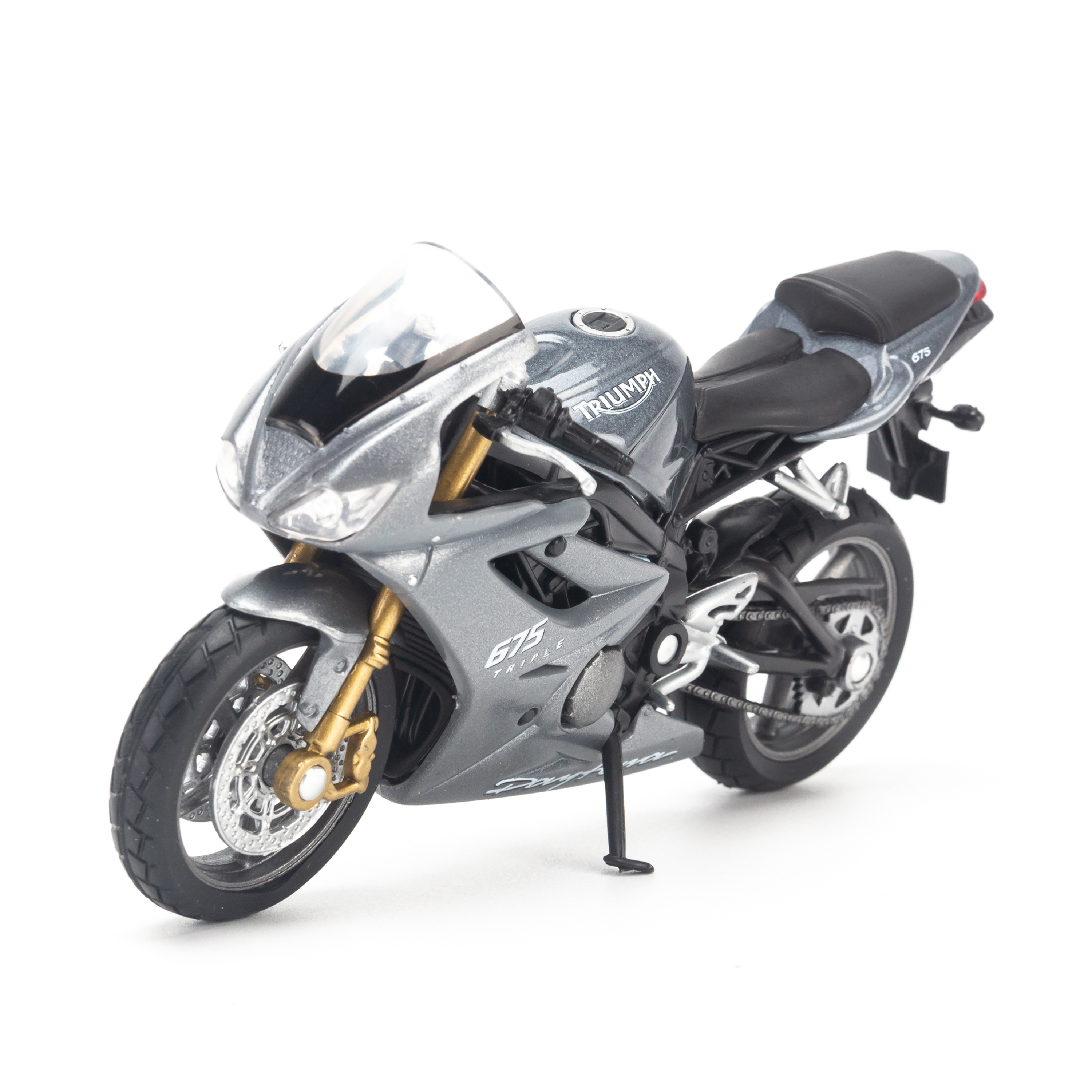 Mô hình xe mô tô Triumph Daytona 675 1:18 Welly Grey-12822PW