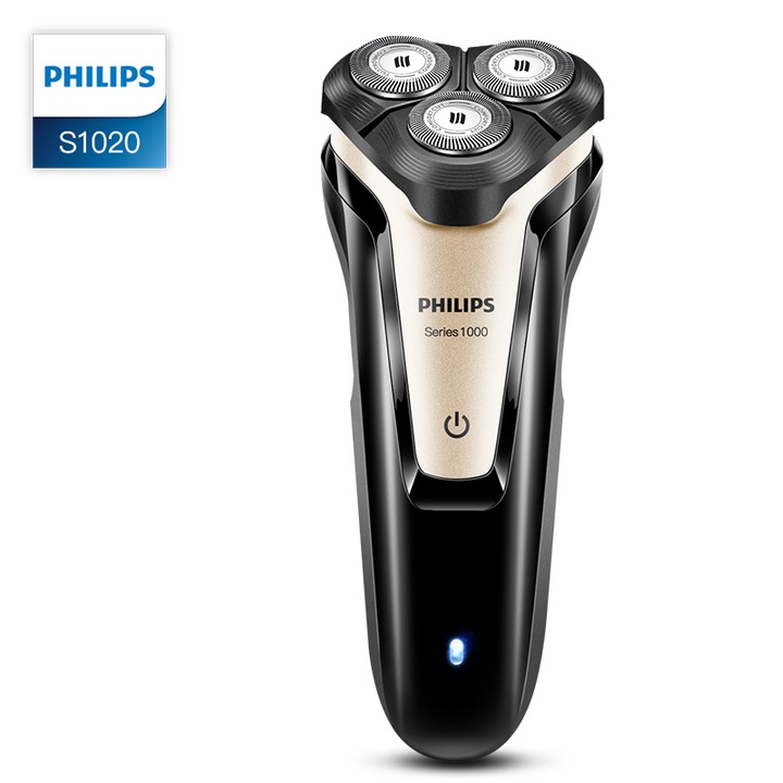 Máy cạo râu điện Philips 3 lưỡi tự mài đa năng cạo khô và ướt S1020 - Hàng nhập khẩu