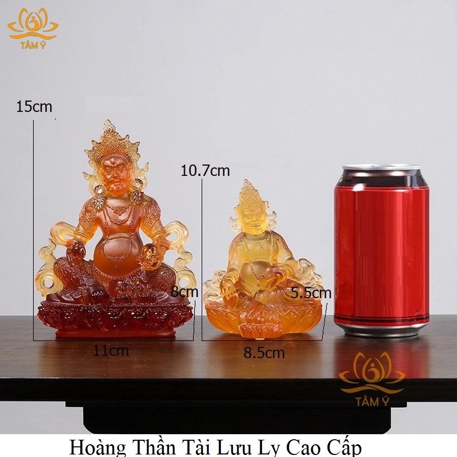 Tượng Ngũ Lộ Thần Tài Lưu Ly Cao Cấp Đặc Biệt Tinh Xảo Pháp Bảo Kim Cang Thừa Mật Tông Tâm Ý Kích Thước