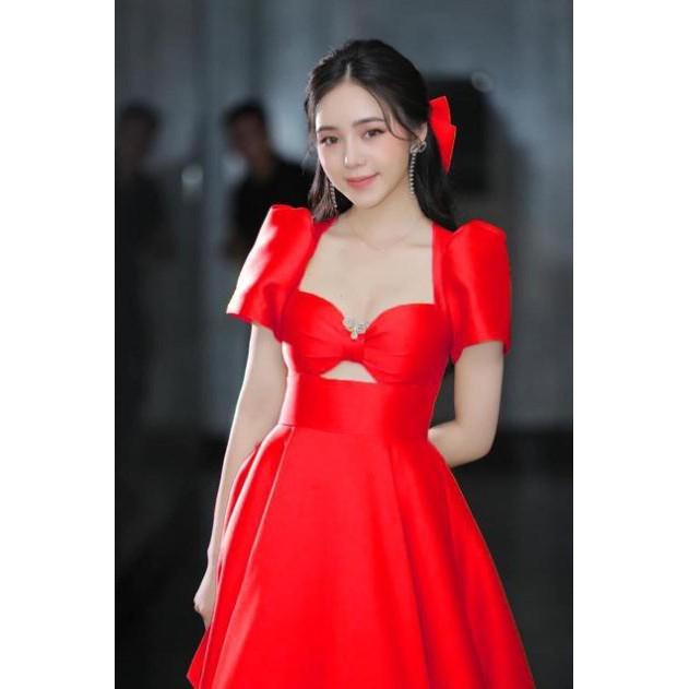 Đầm xoè công chúa khoét ngực Siêu Xinh - Size M/L đến 57kg -MS97Y MMR