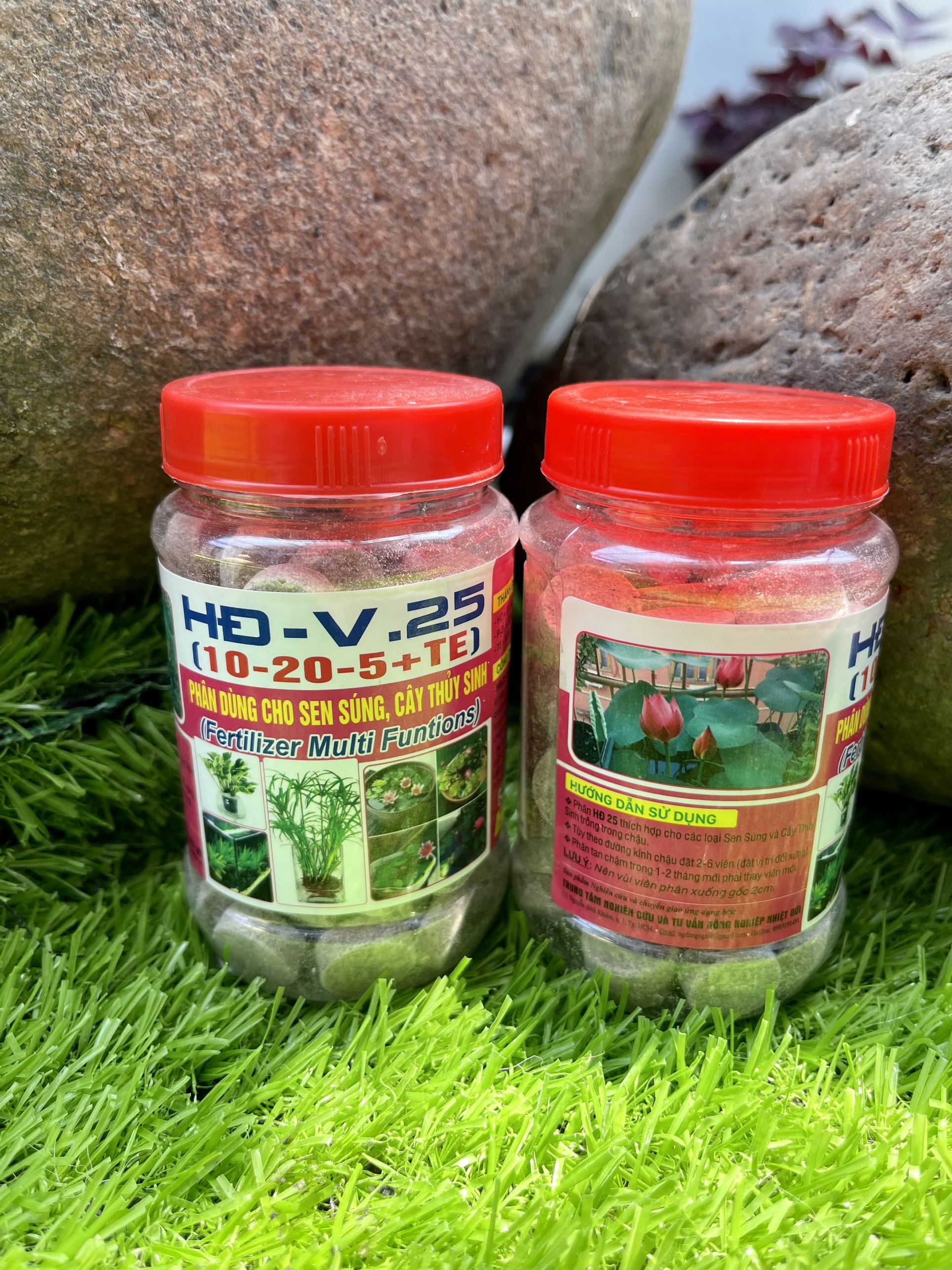 Phân viên nén HĐ V25 hộp 200gram chuyên dùng cho sen,cây thuỷ sinh