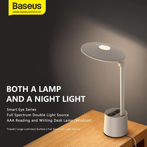 Đèn để bàn Baseus  Spectrum Double Light Source AAA Reading and Writing Desk Lamp - Hàng Chính Hãng