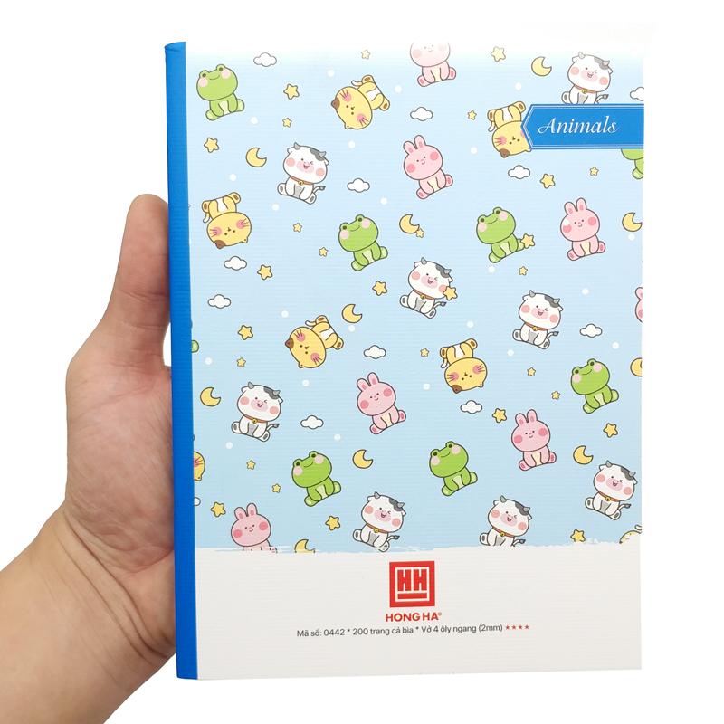 Combo 5 Vở Class Animals - 4 Ly Ngang 200 Trang 70gsm - Hồng Hà 0442 (Mẫu Màu Giao Ngẫu Nhiên)