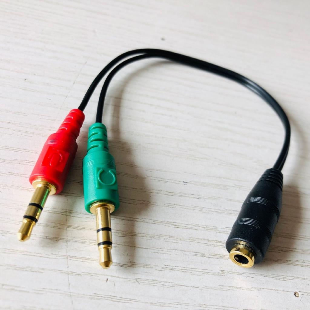 Cáp Gộp và chia Audio Và Mic 3.5MM 18cm