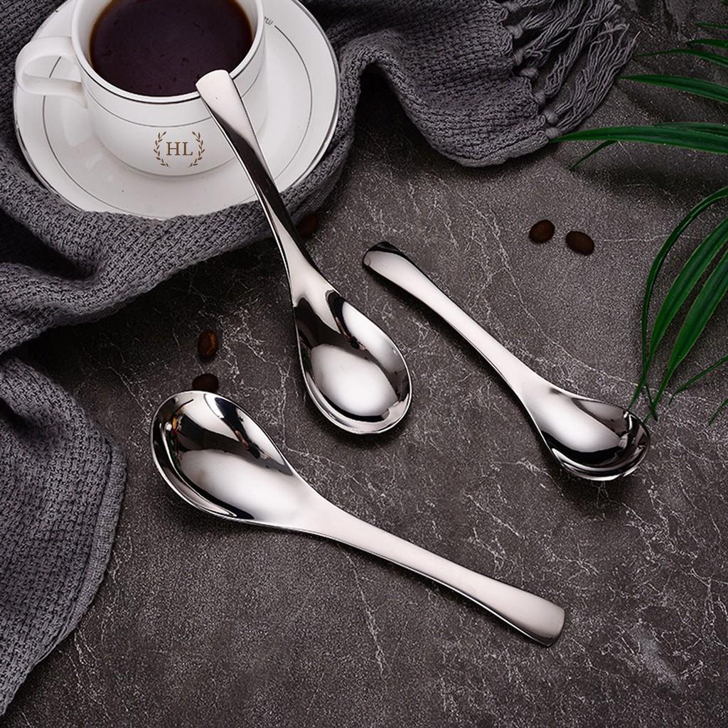 Thìa súp Inox 304 nhập khẩu | THÌA Stainless Steel Cong 3 Size Cao Cấp Inox Không ăn mòn