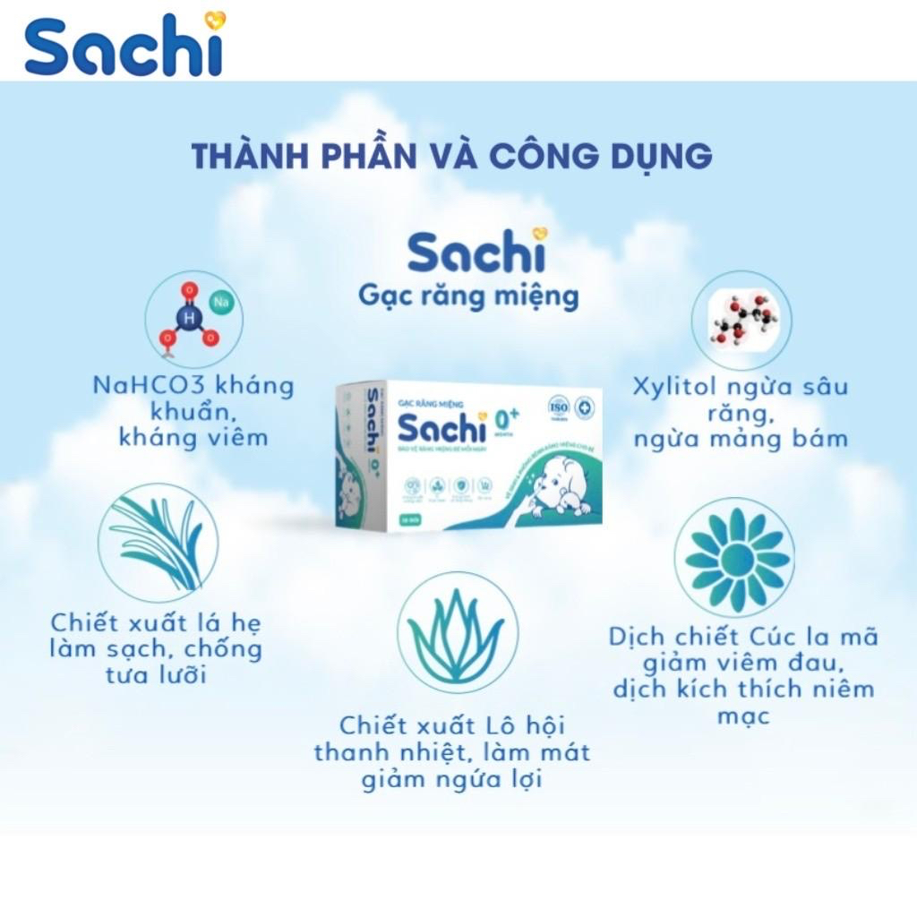 Mua Gạc Rơ Lưỡi Sachi 30 Gói - Tặng 5 ống muối Fysoline, Gạc Dr. Papie Vệ Sinh Răng Miệng Cho Bé