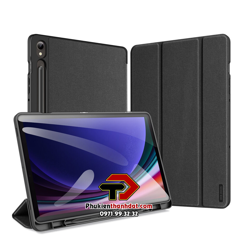 Bao da dành cho Samsung Galaxy Tab S9 chính hãng Dux Ducis Domo có ngăn đựng bút - Hàng chính hãng