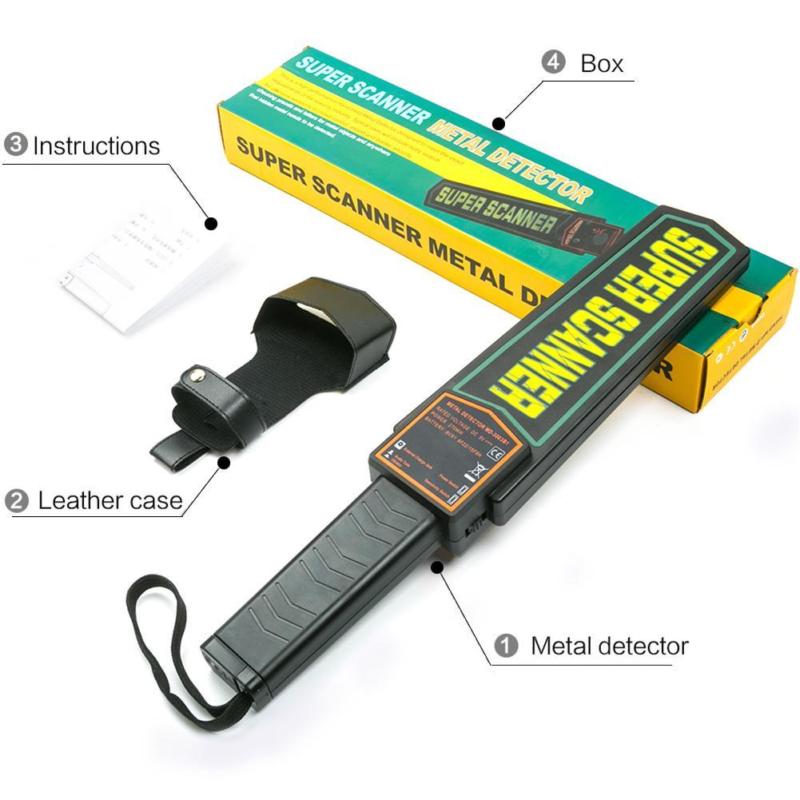 (Kèm Pin 9v) Máy Dò Kim Loại An Ninh Cầm Tay Super Scanner MD3003B1 - Hàng Nhập Khẩu