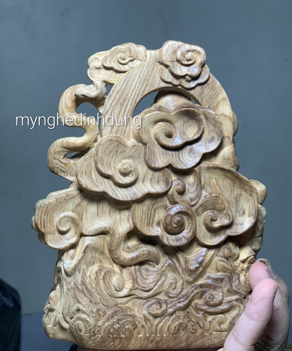 Tượng phật di lặc mini để  ô tô bàn làm việc, học bằng gỗ ngọc am thơm nức kt cao 15x12x9cm