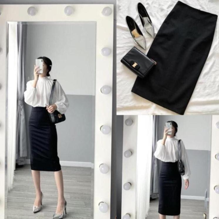 Chân váy bút chì dáng dài