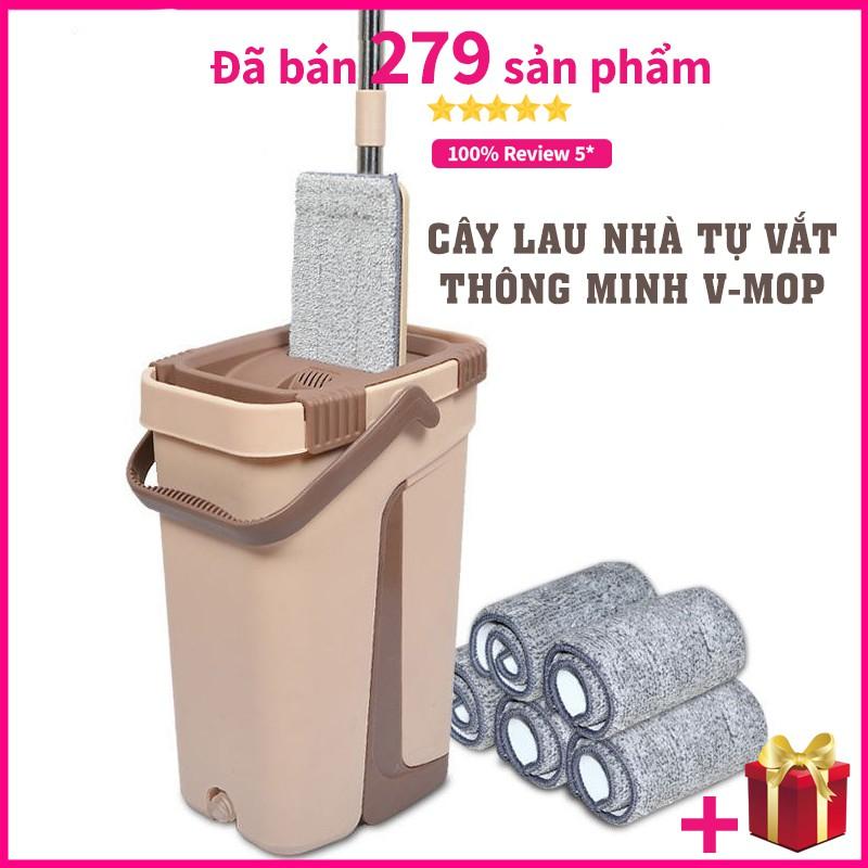 Bộ Cây Lau Nhà,Chổi Lau Nhà Tự Vắt KÈM THÙNG 360 Độ Chính Hãng Cao Cấp -GD244