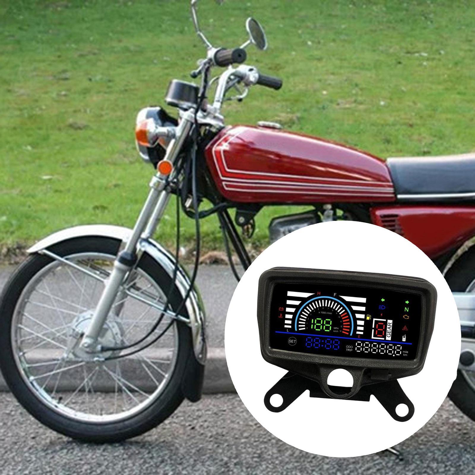 LCD Digital  Fuel Indicator Gear Display Turn Signal Display, 12V  Gauge for CG125-Cg150 Accessory Easy Installation.
