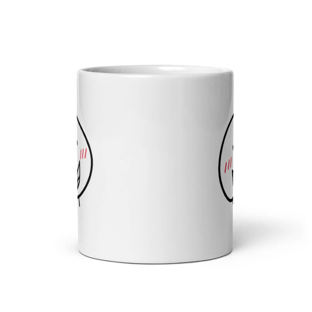 Cốc sứ hình trọc trắng đáng yêu kiểu 3