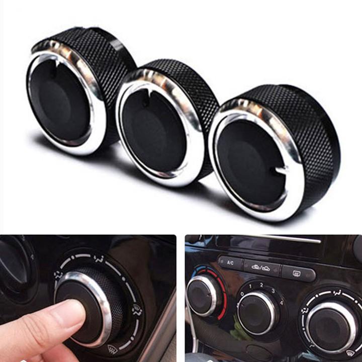 Bộ 03 núm xoay điều chỉnh điều hòa xe ô tô