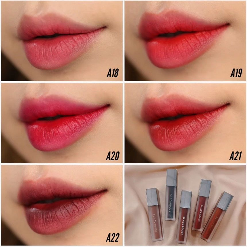 Son kem lì Black Rouge Air Fit Velvet Tint Ver 4 Bad Rose Tặng Kèm Mặt Nạ 3D