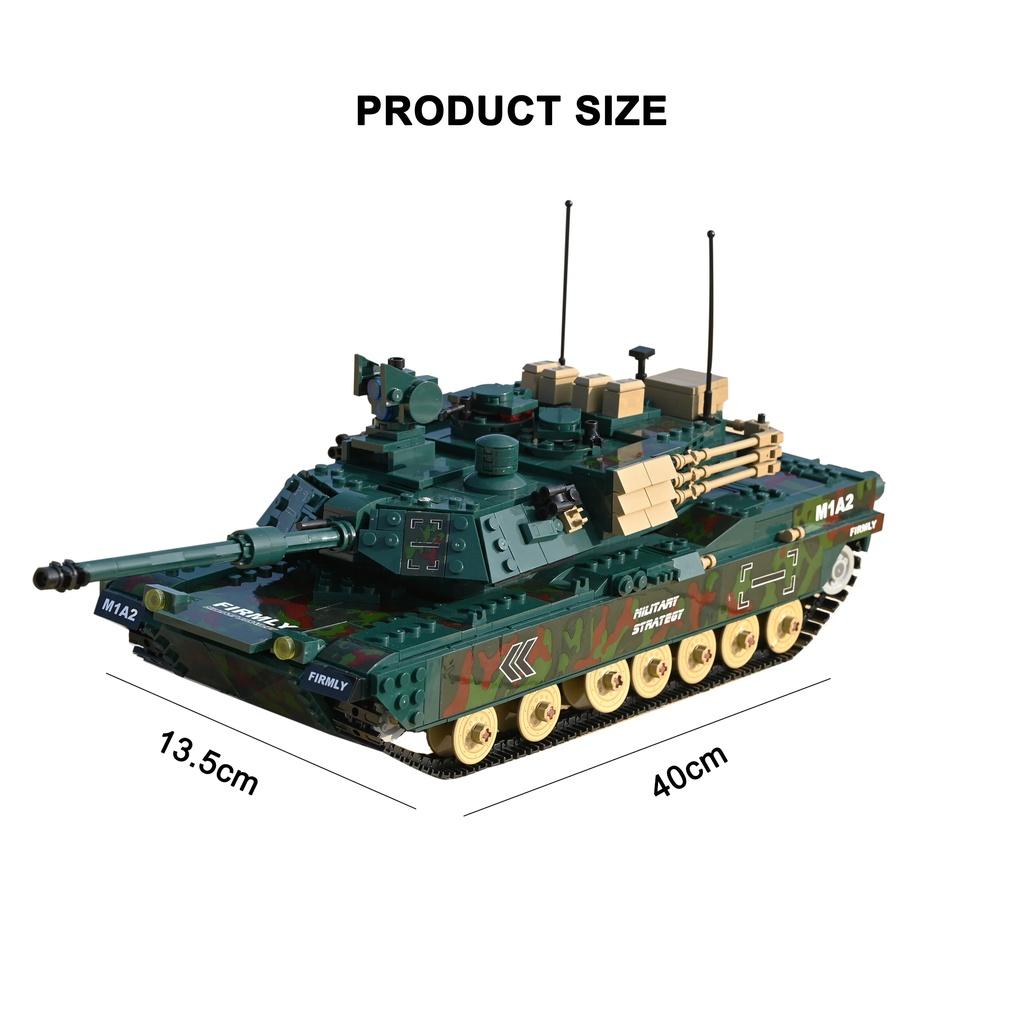 Đồ chơi Lắp ráp Xe Tăng M1A2 Hoa Kỳ, Gaomisi T3016 Abrams Tank, Xếp hình thông minh, Mô hình quân sự