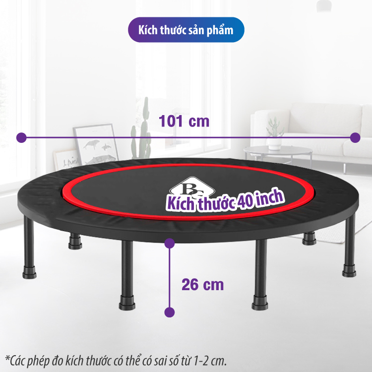 Sàn nhún, Đệm nhún lò xo BG Trampoline cao cấp Thái Lan (màu ngẫu nhiên) (hàng nhập khẩu)