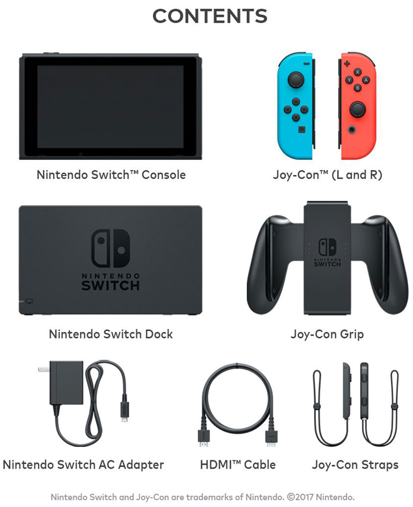 Máy Chơi Game Nintendo Switch Với Neon Blue Và Red Joy‑Con (Xanh Đỏ) - Hàng Nhập Khẩu