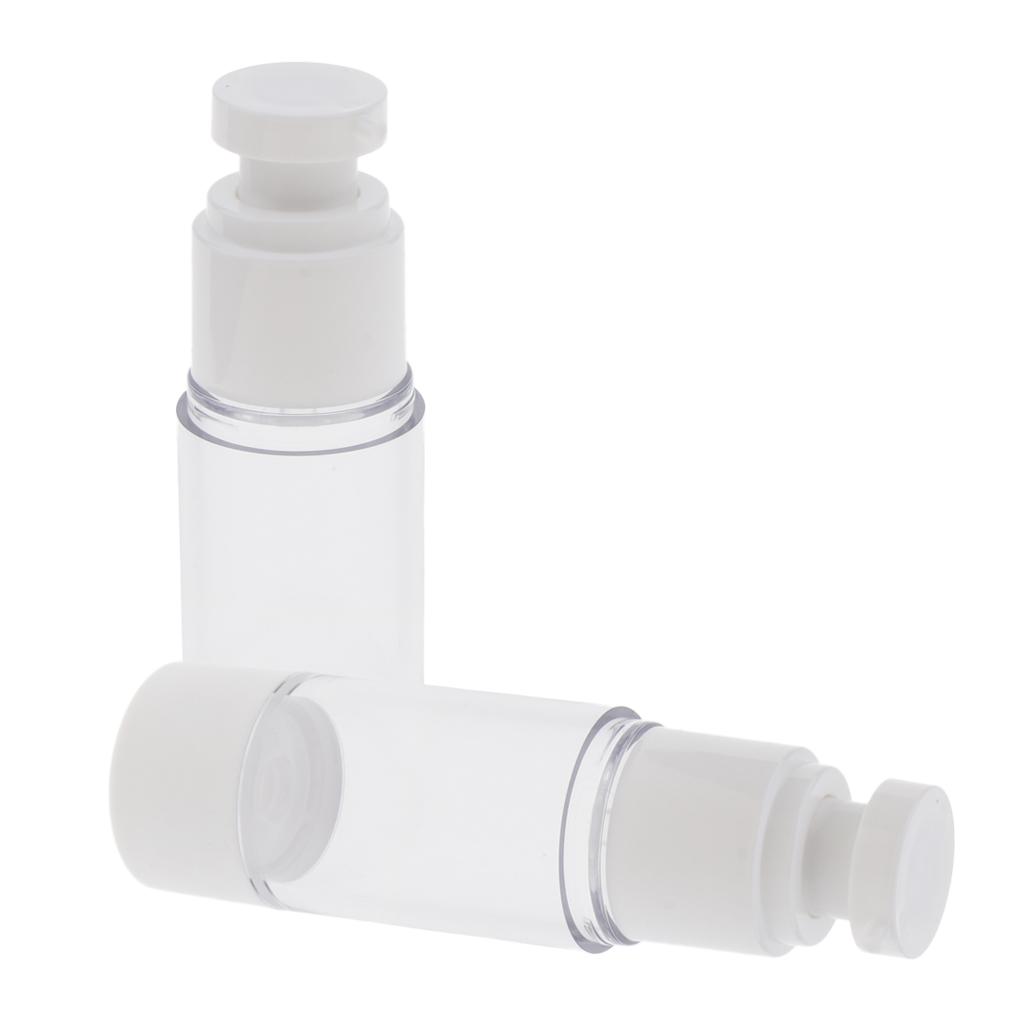 2x Chai Bơm Không Khí Vô Trùng Mực Có Thể Nạp Lại / Lotion / Serum