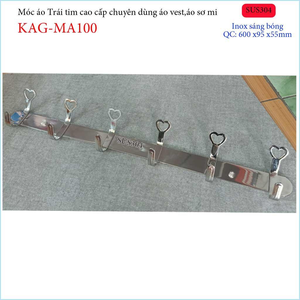 Móc treo áo vest, móc treo 2 tầng cao cấp Inox Nhật, SUS304, móc treo áo sơ mi KAG-MA100, KAG-MA101
