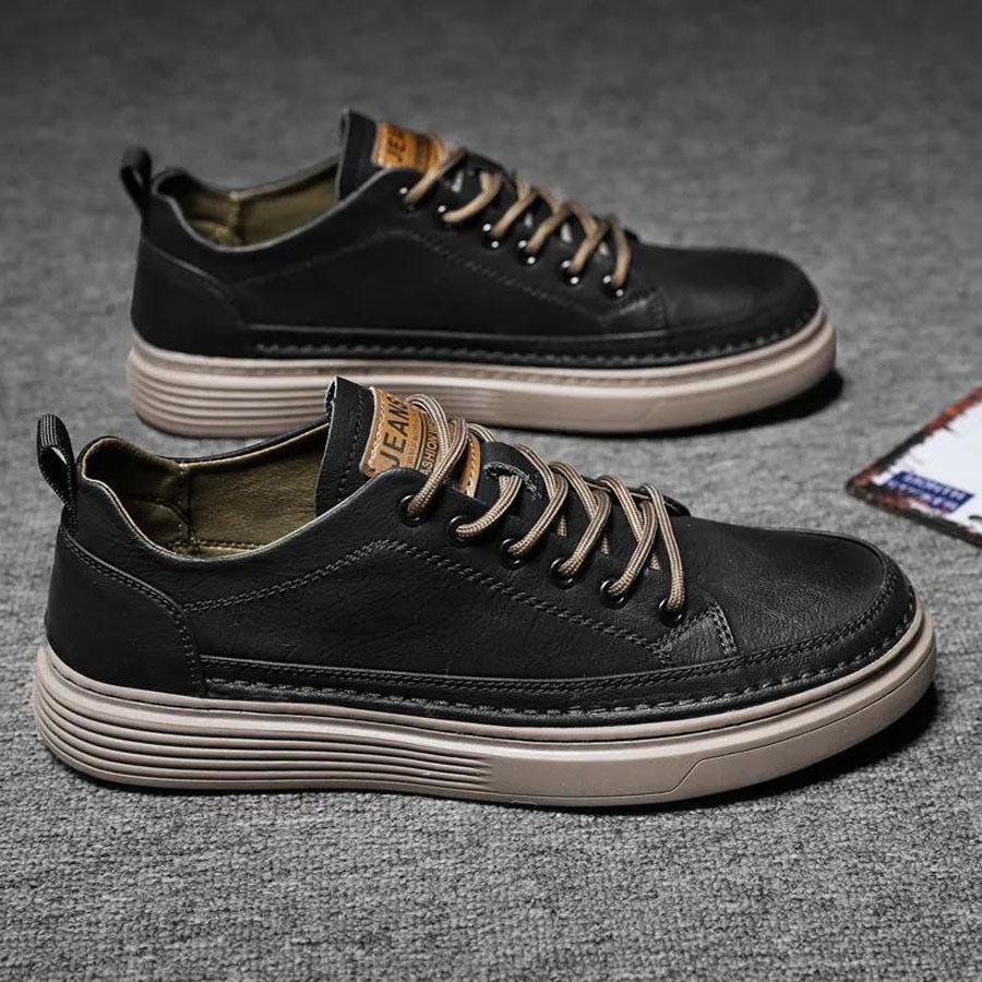 Giày thể thao nam, Sneaker da PU cao cấp, đế cao su chống trơn trượt, tăng chiều cao 4cm