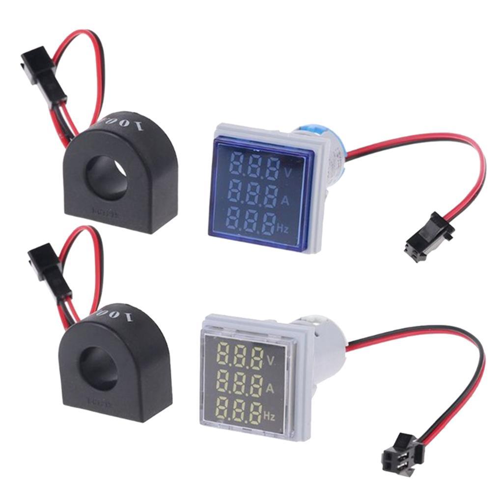 2x Hertz Voltmeter Ammeter Current Voltmeter LED Monitor Digital Dual