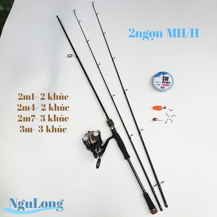 Bộ cần câu lure máy đứng hunting black cao cấp, máy câu expert full kim loại