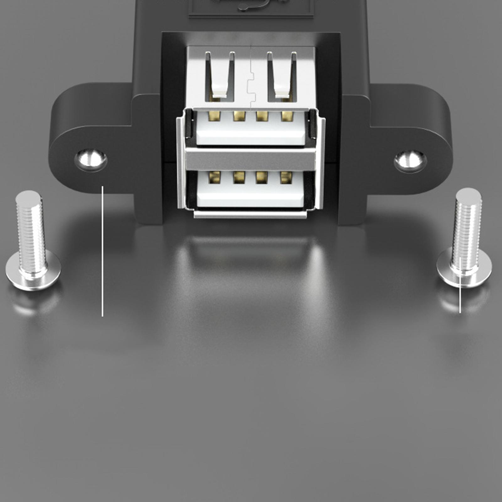 USB 2.0 Extension Cable Double Cable USB Splitter for Hard  Disk 0.3m