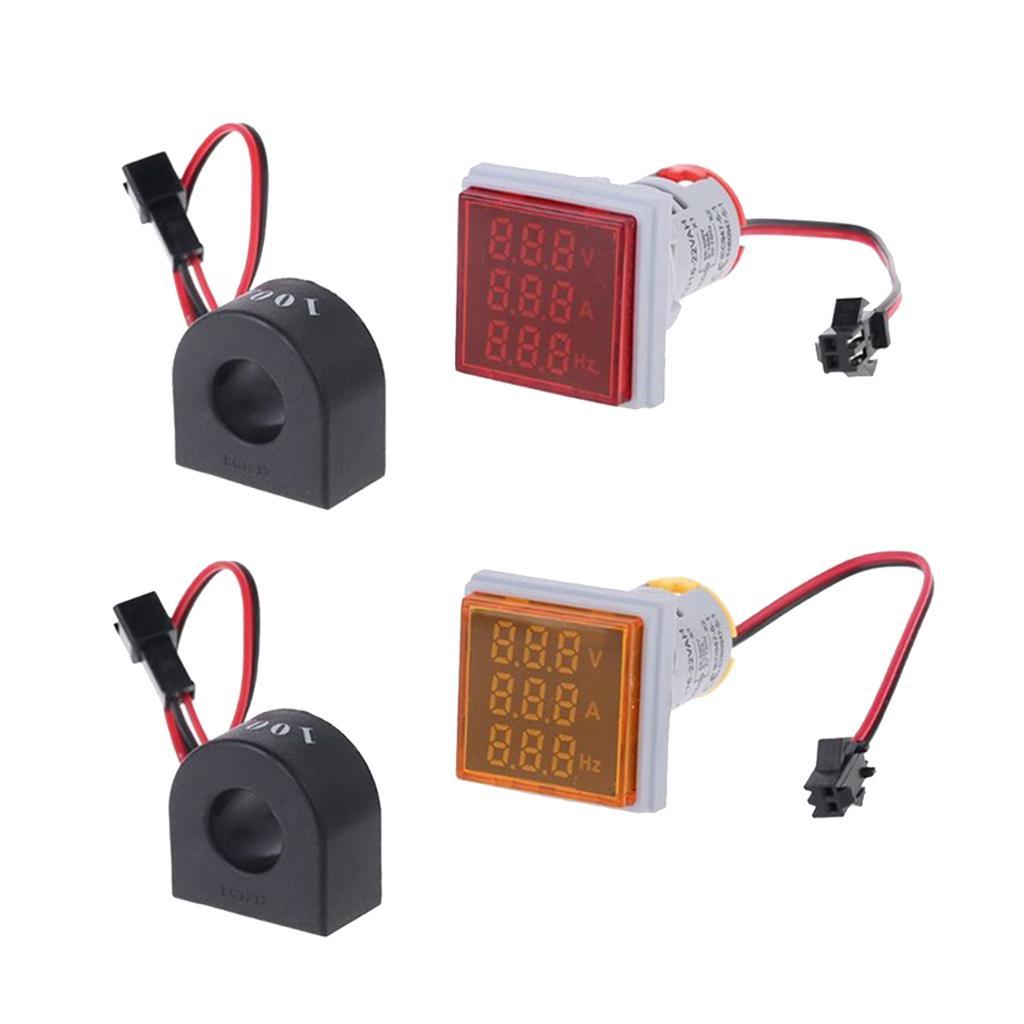 2 Pieces Hertz LED Dual Display Digital Voltmeter