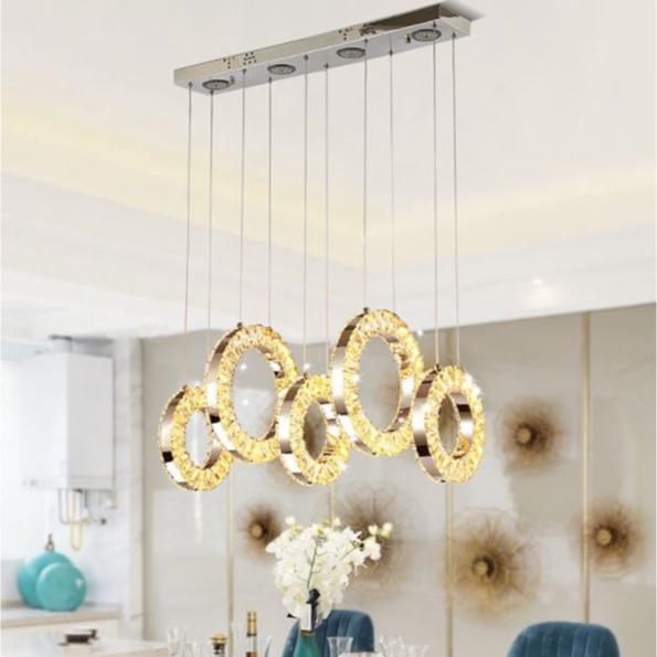 Đèn thả pha lê cao cấp trang trí nhà cửa sang trọng, hiện đại .