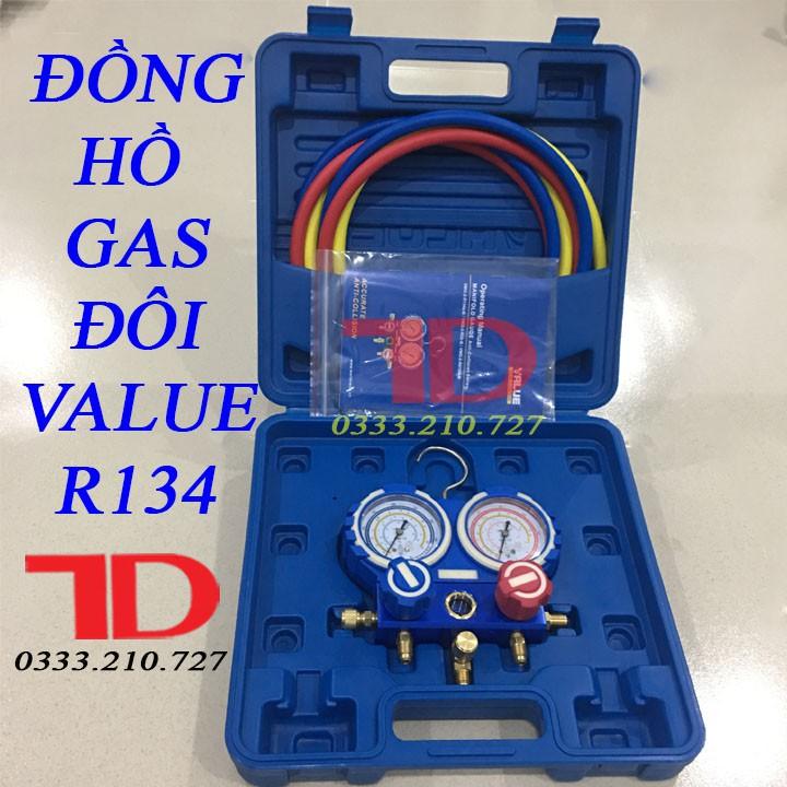 Đồng hồ đo áp suất gas lạnh ô tô VALUE R134