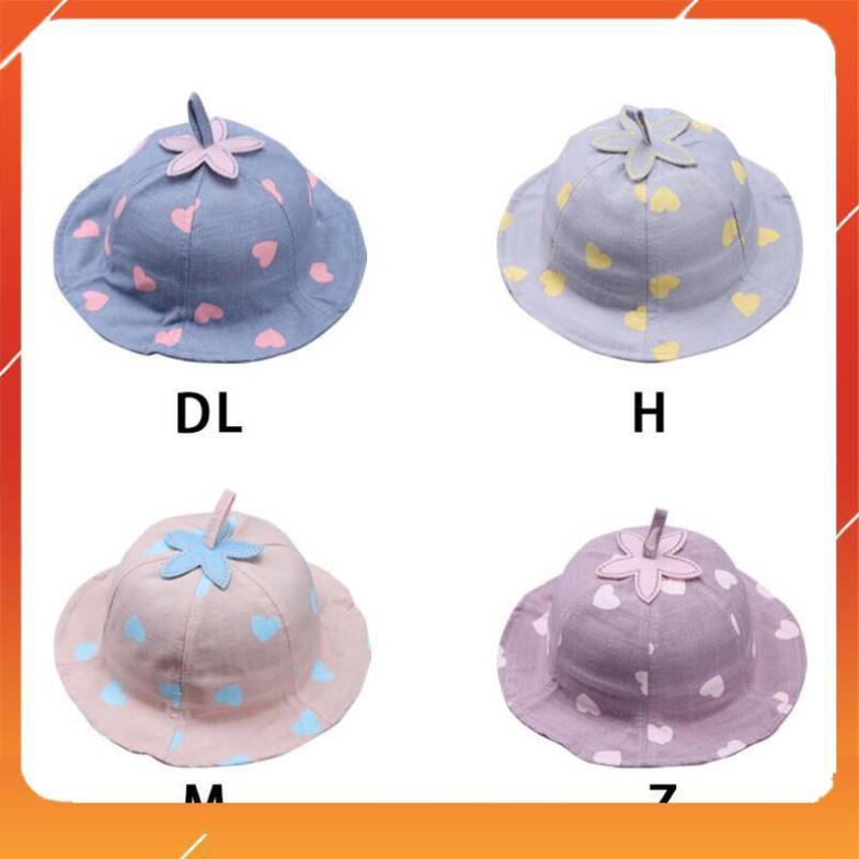 Mũ vành họa tiết dễ thương cho bé 6-24m