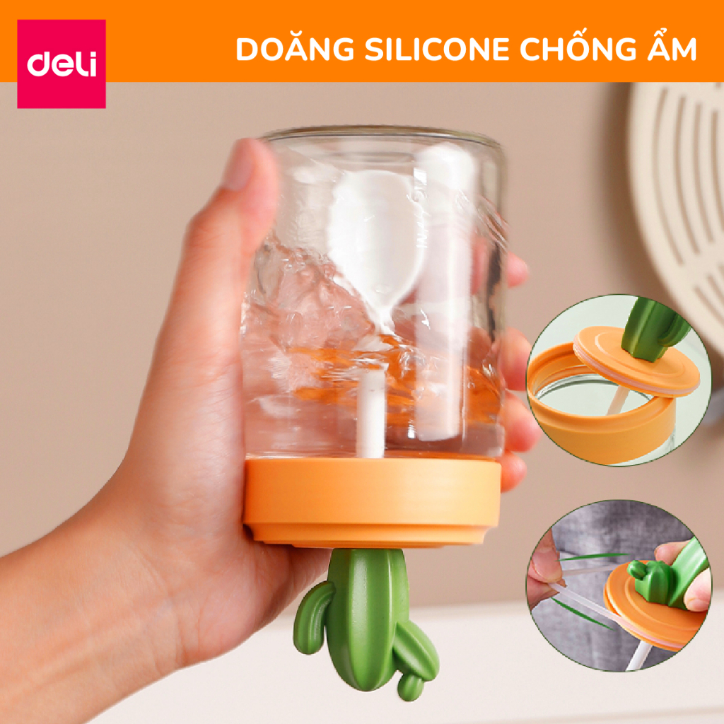 Hũ Đựng Gia Vị Thủy Tinh  Kèm Muỗng Thông Minh Deli -Lọ Đựng Gia Vị Cute Kèm Muỗng Cà Rốt Dụng Cụ Phòng Bếp Hỗ Trợ Nấu Ăn Sắp Xếp Nhà Bếp