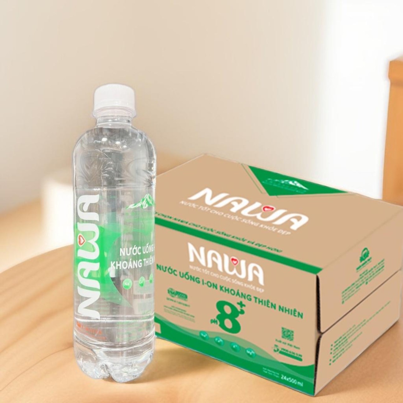 Nước ION Khoáng Thiên Nhiên NAWA chai 500ml