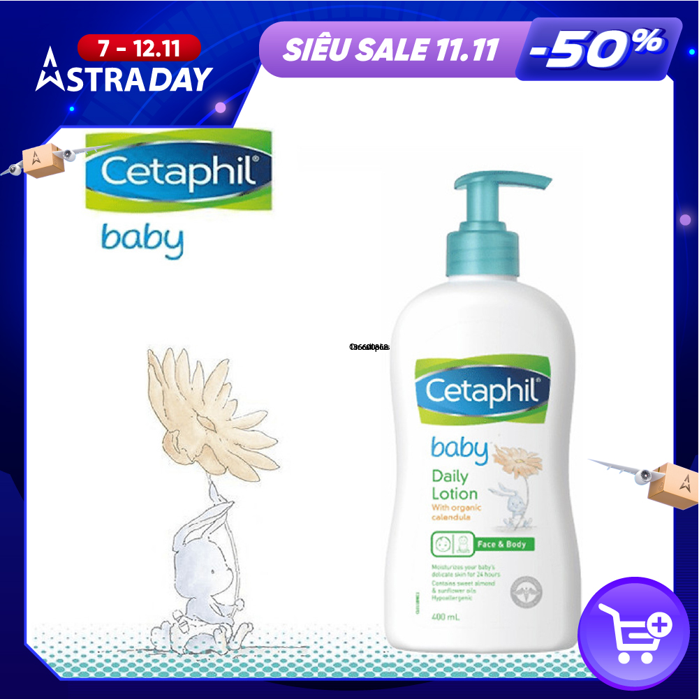 Cetaphil Baby Daily Lotion with Organic Calendula – Sữa dưỡng da Cetaphil cho bé ( 400ml )