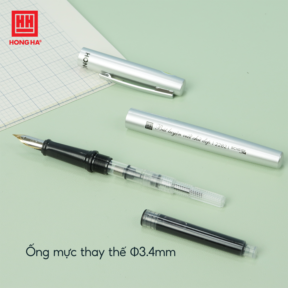 Bút máy nét hoa Hồng Hà tạo nét thanh nét đậm dành cho học sinh - 2282