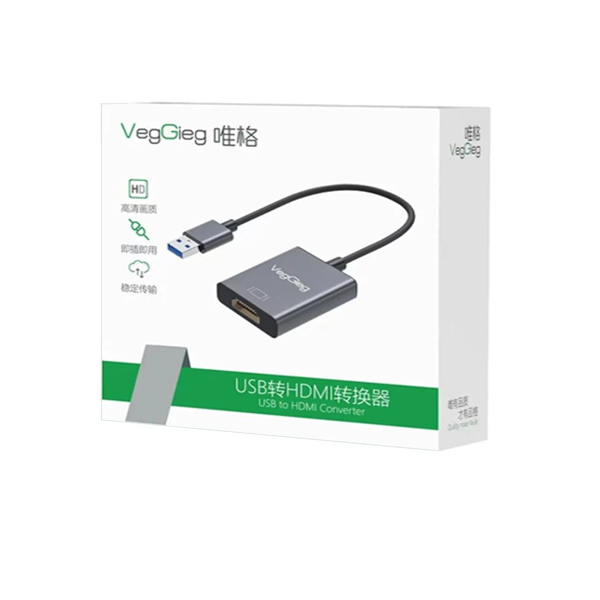 Cáp Chuyển USB3.0 Sang HDMI 4K60Hz1080P VegGieg V-Z917 hàng Chính Hãng