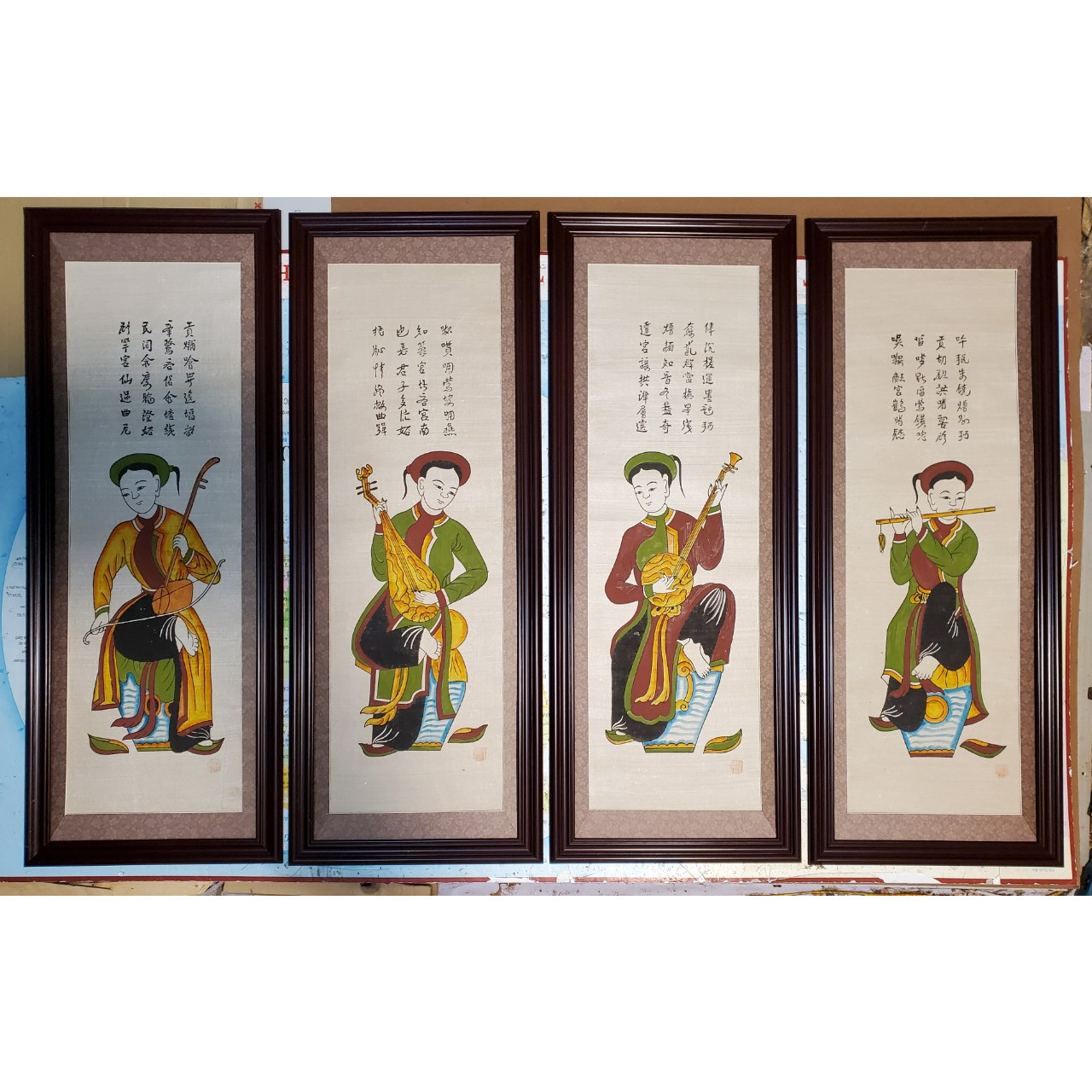 BỘ TỐ NỮ NGỒI -TRANH DÂN GIAN ĐÔNG HỒ