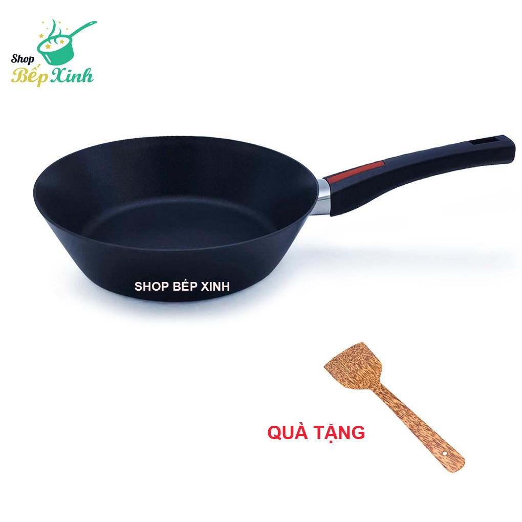 Chảo chống dính bếp từ size18,22,26,30 Pháp Kimscook-Pealla , đúc nguyên khối, phủ ceramic cao cấp,tặng 1 sạn dừa