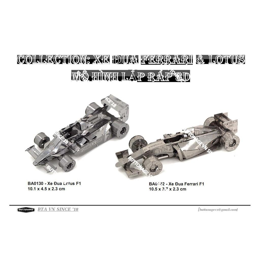 Mô Hình Lắp Ráp 3d 2 Mẫu Xe Đua Lotus F1 Và Ferrari