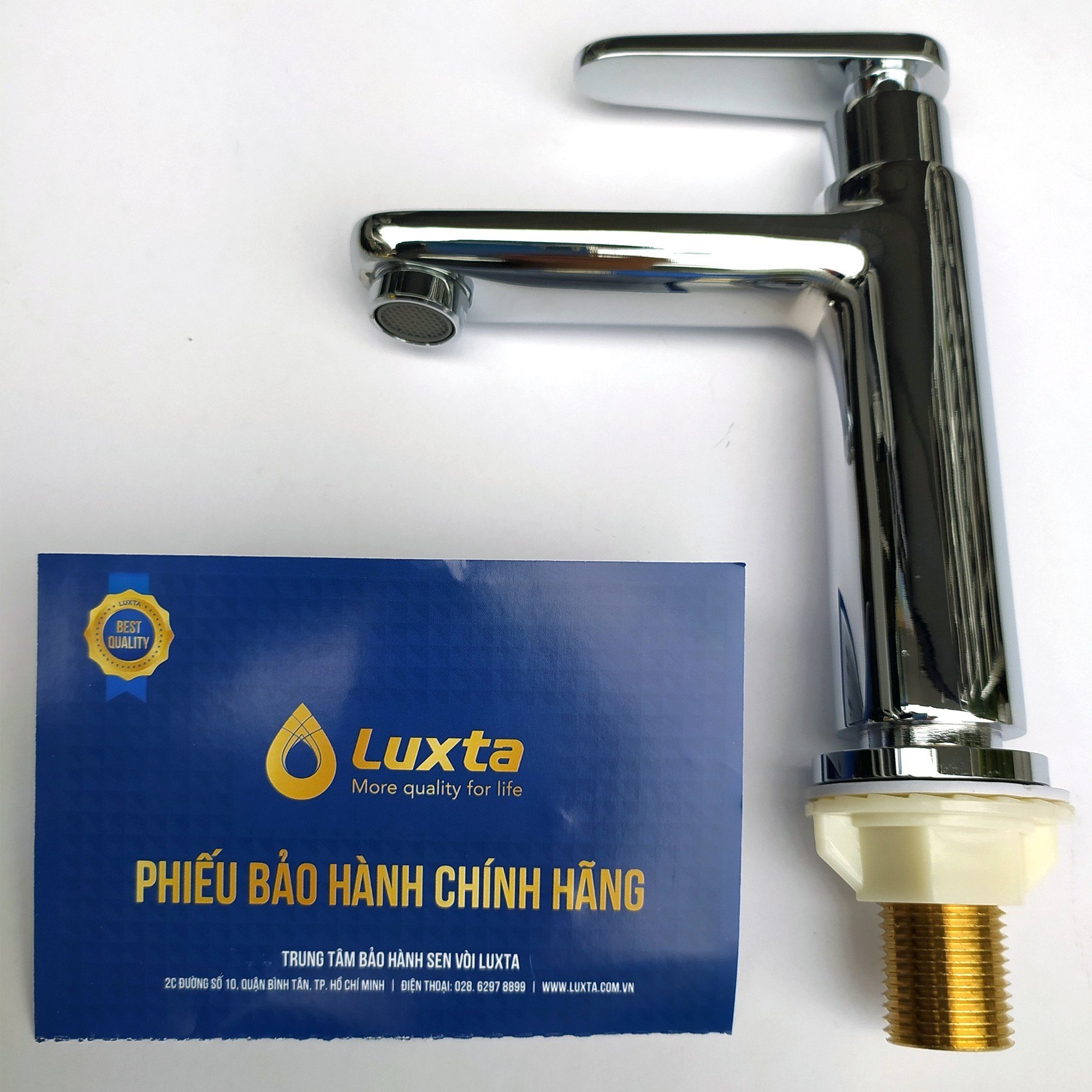 Vòi Lavabo Lạnh Đồng Thau Mạ Crome LUXTA L1105T3