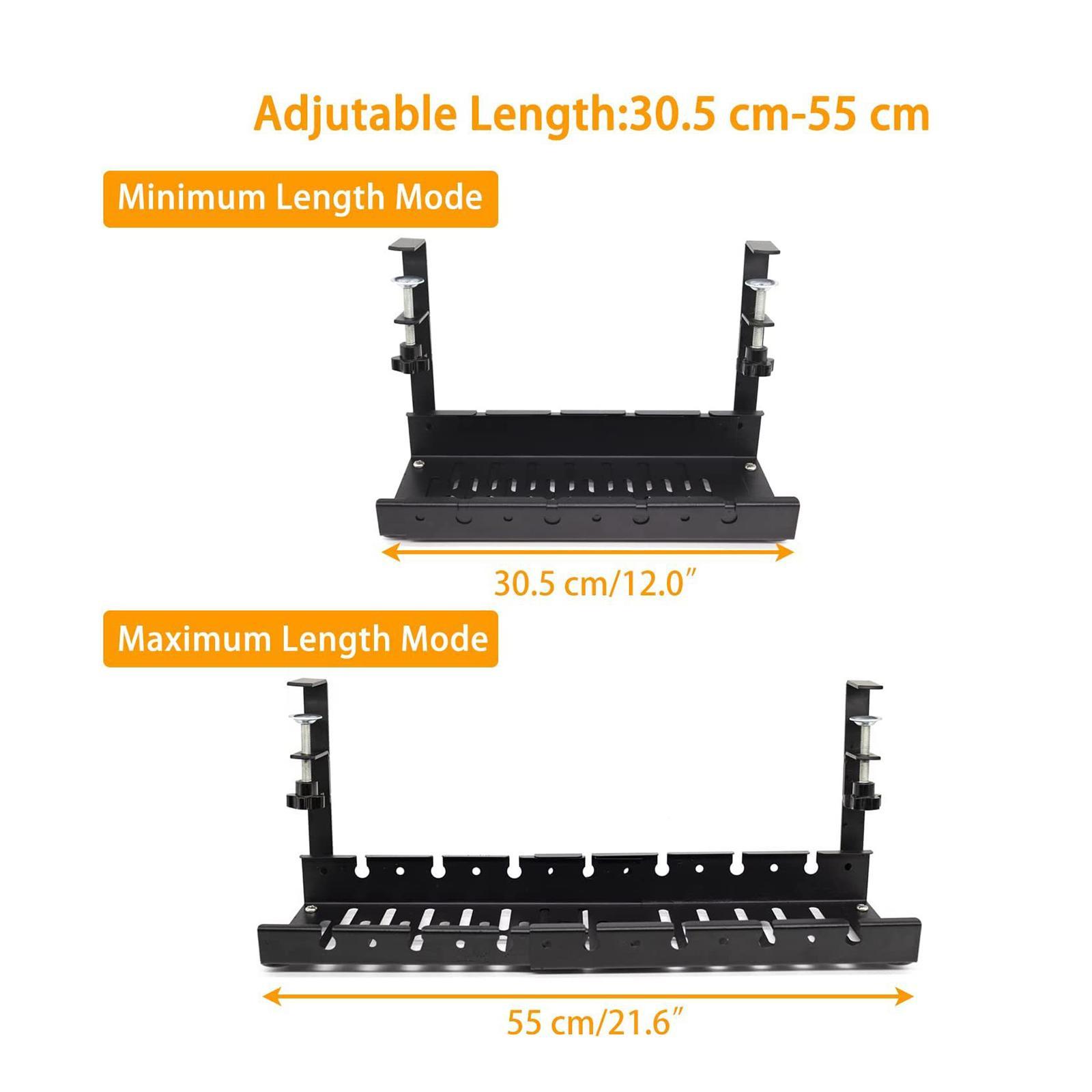 Under Desk Wire Management Iron Cable Management Tray for Internet Cafe Home