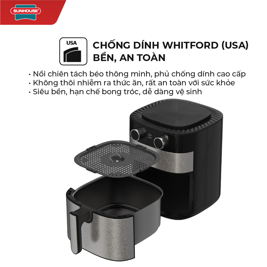 Nồi Chiên Không Dầu Sunhouse SHD4026 - Hàng Chính Hãng