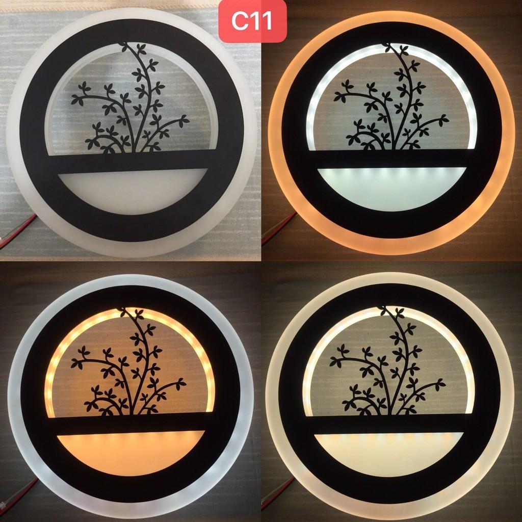 Đèn tường LED Cafe C11 3 chế độ màu ánh sáng họa tiết độc đáo