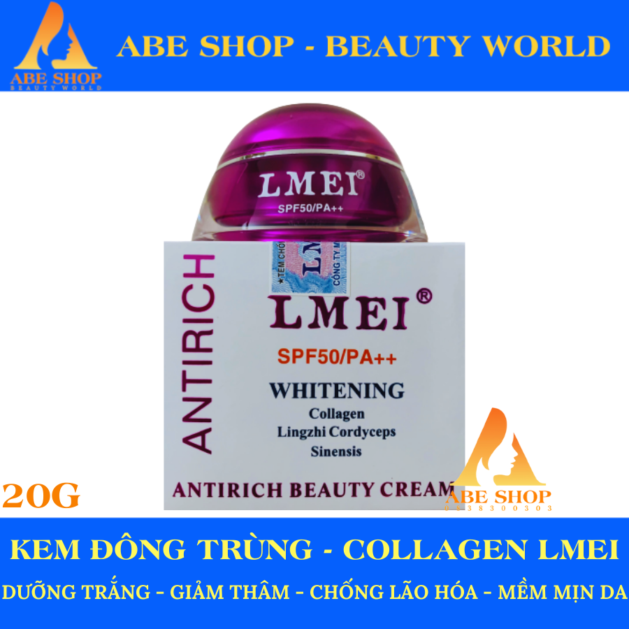 KEM LMEI LINH CHI - ĐÔNG TRÙNG - COLLAGEN 20G - DƯỠNG TRẮNG - CHỐNG LÃO HOÁ