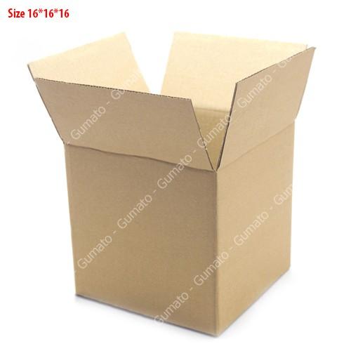 Hộp giấy P34 size 16x16x16 cm, thùng carton gói hàng Everest