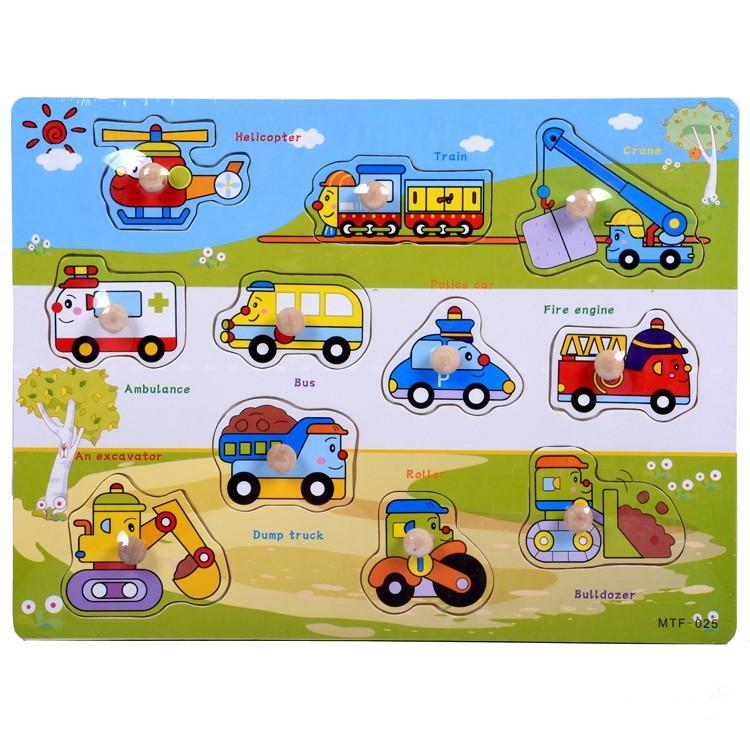Bảng Núm Nhiều Chủ Đề Đồ Chơi Gỗ Montessori ,An Toàn,Bé Làm Quen Các Chủ Đề Trong Cuộc Sống