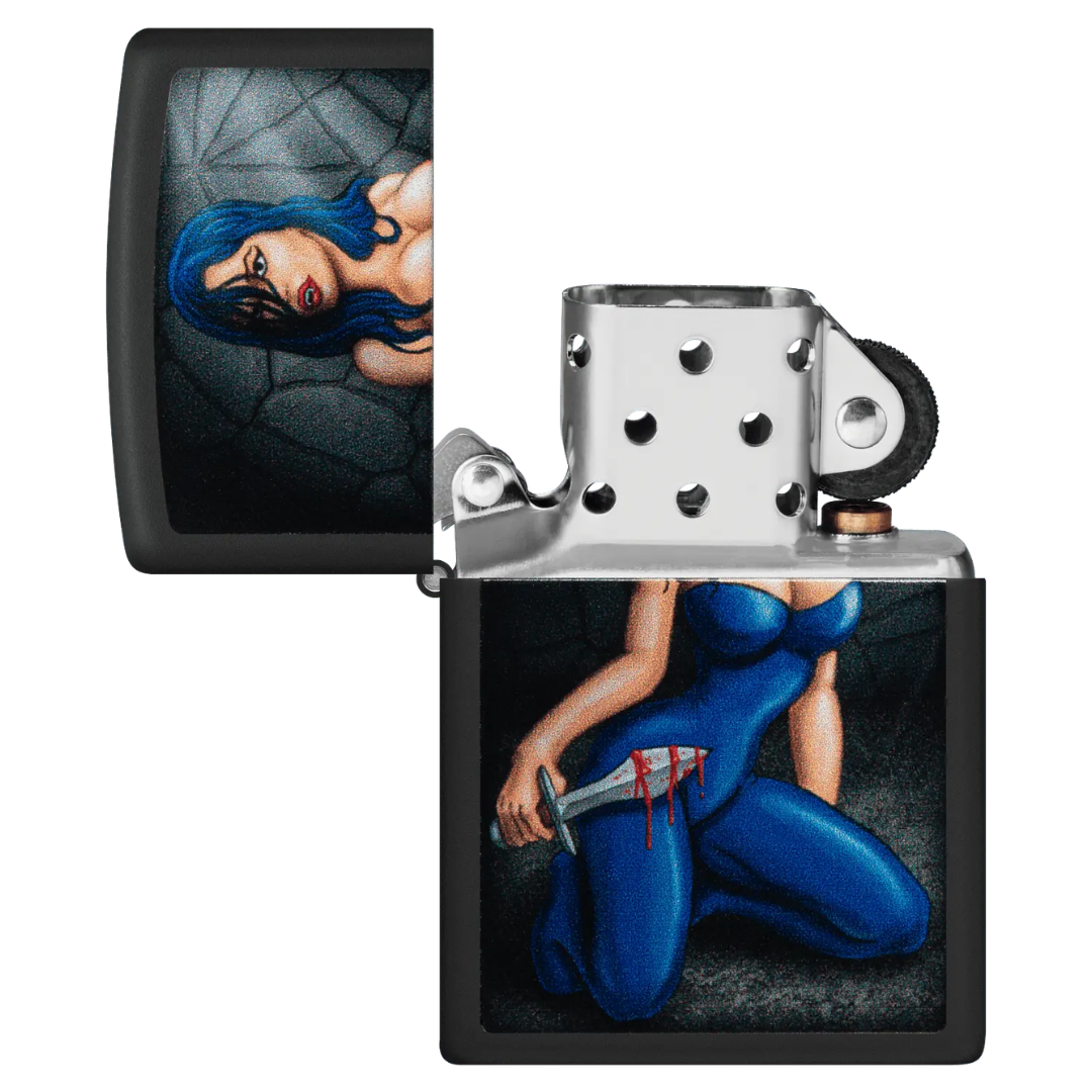 Bật Lửa Zippo Counter Culture Design - Hàng Chính Hãng - Black Matte In Hình Nghệ Thuật Cổ Điển