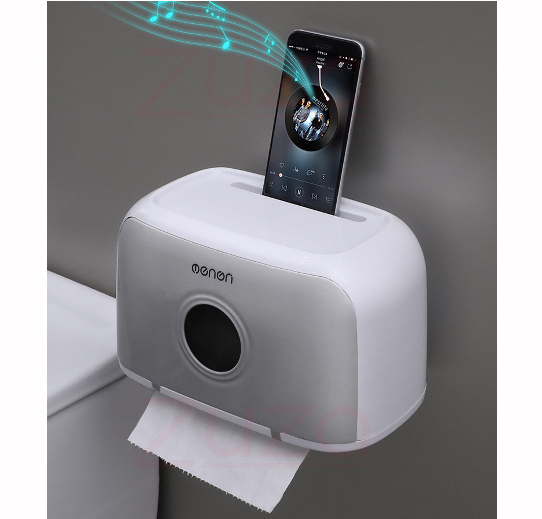 Hộp đựng giấy vệ sinh chống nước kiêm kệ nhà tắm dính tường HG6
